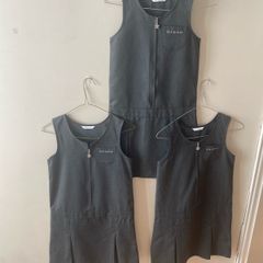 3 M&S grey pinafores (as new) age 9-10