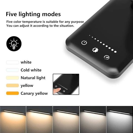 Desk lamp,Eye-caring Aluminium Dimmable Bedside lamp with USB Charging Port, 5 Light Modes x 10 Brightness Levels,Touch Control, for Home,Office,Bedroom,Reading,Work,Study