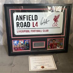 Liverpool signed and framed street sign by Trent Alexander Arnold