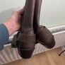 Genuine Leather Brown Biker Boots 5 Image 5