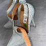 Statement Other Stories Italian Leather Snakeskin Grey Heels Size UK 6.5 Image 4