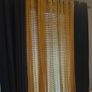 Set of 8 Mustard Pom Pom Voile Eyelet Curtains Image 2