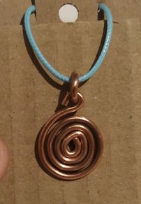Handmade Copper Spiral Necklace
