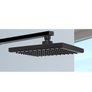 Thermostatic Shower Mixer Set, Thermostat Shower Rail System with Adjustable Rainfall Shower Head, Scalding Protection Bath Tap, Anti-Kink Shower Hose (Square, Matte Black) Image 6