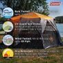 SALE Tent Octagon, 6 Man Festival Dome Tent, 6 Person Family Camping Tent with 360 Degree Panoramic View, Stable Steel Pole Construction, Sewn-in Groundsheet, 100 Percent Image 4