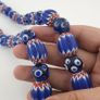 Antique Venetian Style Chevron & Thousand Glass Beads Necklace Image 5