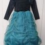 Young girls halloween costume princess dress black/green suit 7/8 yrs Image 2