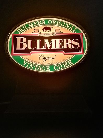 Vintage Bulmers Original Vintage Cider Pub Bar Top Counter Light up display advertising sign