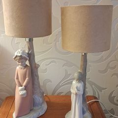 Lladro Zaphir Ceramic Lamps x 2