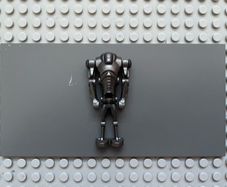 lego star wars sw0092 Super Battle Droid minifigure - Pearl Dark Gray, Wide Head