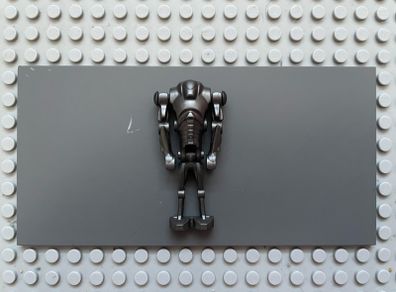 lego star wars sw0092 Super Battle Droid minifigure - Pearl Dark Gray, Wide Head