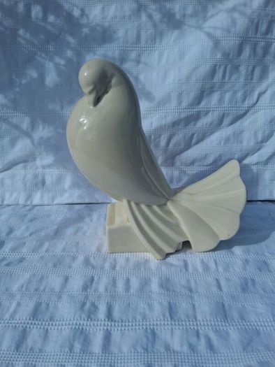 Stunning Jacques Adnet 1925 Porcelain Turtle Dove