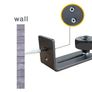 Adjustable Wall Mounted Door Guide with 8 Different Setups Black Powder Coated Barn Door Image 6