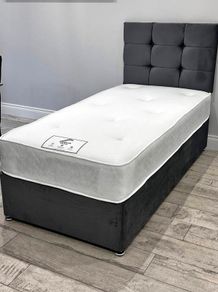 Single Divan Beds Instock. Multiple Headboard Designs. Tufted Memory Foam Mattresses. Drawers Option Available
