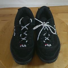 FILA Womens Disruptor Low Top Black Suede Sneakers Euro 39.5 UK \ Ire 6 Chunky Y2K
