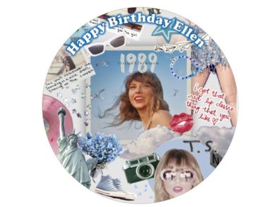Taylor Swift personalised edible cake topper 7'