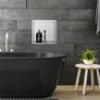 Shower niche  Stainless Steel, Wall-Inserted Niche Recessed Double Shelves, Sealed Waterproof Rust-Resistant Modern Niche for Shower Bathroom Soap Storage, Silver Image 2