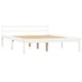 Bed Frame with 2 Drawers White Solid Pine Wood 140x200 cm Image 3