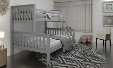 Triple Bunkbed in White/Grey