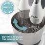 Classic Combo Stand and Hand Mixer | Electric Hand Whisk and Stand Food Mixer | 3.7 Litre Stainless Steel Bowl | Swivel Control, Whisk, Dough Hooks and Beaters (FREE POSTAGE) Image 5