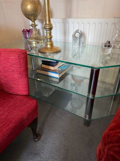 glass tv stand for free