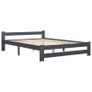 Bed Frame Dark Grey Solid Pine Wood 180x200 cm Image 2