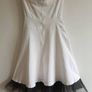 Morgan White Strapless Dress with Black Tulle Hem - Size UK 10 Image 2