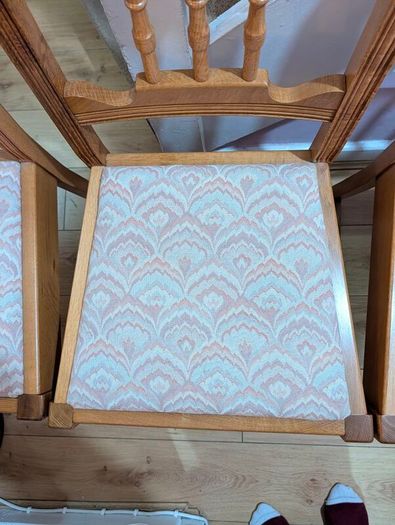 Set Of Six Contemporary Pine Dining Chairs