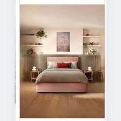 Pink and gray abstract painting