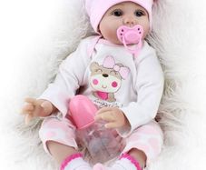 FREE 3 DAY SHIPPING 22 "Reborn Doll female Doll Realistic Soft Silicone vinyl Baby Doll toy birthday Gift