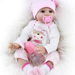 FREE 3 DAY SHIPPING 22 "Reborn Doll female Doll Realistic Soft Silicone vinyl Baby Doll toy birthday Gift