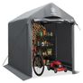 Garden Shed Storage 1.8  1.2m 3000mm Water Resistant Bike Shed Storage for Outside, Heavy Duty Outdoor Tent for Motorcycle, Foldable, Portable Garage, Gray Image 4