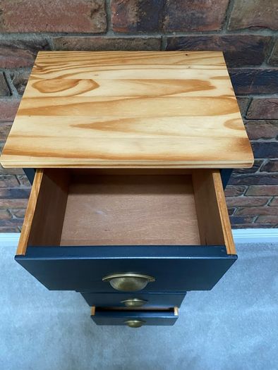 Tall Narrow 4 Drawer Chest of Drawers / Storage Unit Refinished