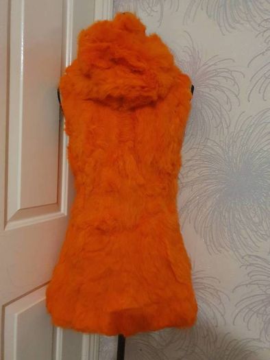 VERSACE Natural fur sleevless jacket