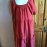 Ladies Rust orange striped cotton blend Summer dress size 14 includes postage Image 4