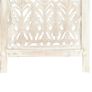 Hand carved 3-Panel Room Divider White 120x165 cm Solid Mango Wood Image 2
