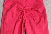 Scrunch bum bright coral Sports Capri Leggings