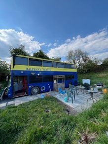 Converted double decker bus