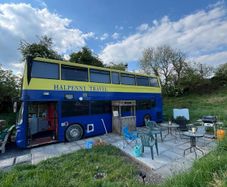 Converted double decker bus
