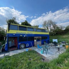 Converted double decker bus