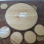 Candle plate & coasters, tree ring Image 3