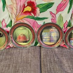Set of 4 Peter Stanier Fine China Decorative Plates Staffordshire England Rustic Kitchen Still Life