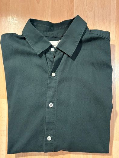 Slim Fit green cotton Shirt