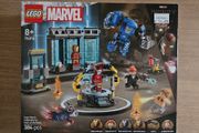 lego marvel 76315 iron man's laboratory, hall of armour