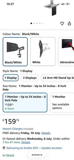ergotron monitor arm