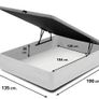 White Ottoman Storage Bed Double Image 4