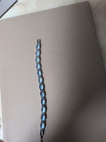 Silver & Blue/Grey  Stone Bracelet. New. Costume Jewellery.