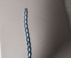 Silver & Blue/Grey  Stone Bracelet. New. Costume Jewellery.
