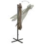 Cantilever Umbrella with Pole and LED Lights Taupe 300 cm Image 8