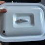 Enamelware Bread bin - Blue & White Vintage style Image 2